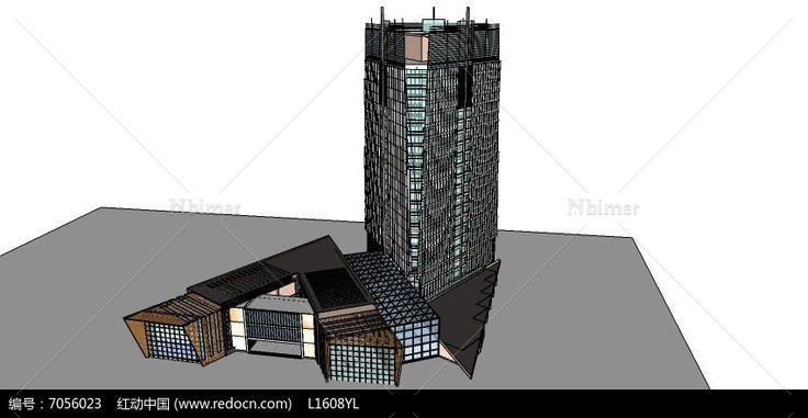 高层公共综合体建筑模型