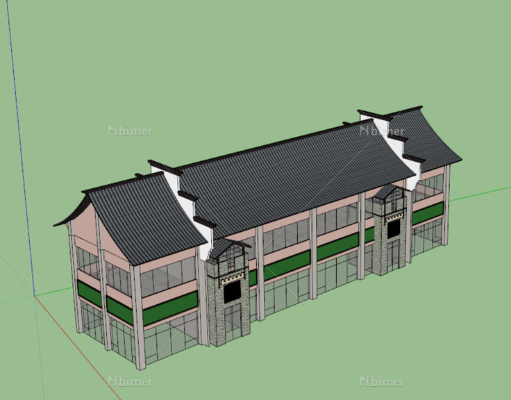 商铺图片建筑免费下载_格式:skp_大小:1024X802像