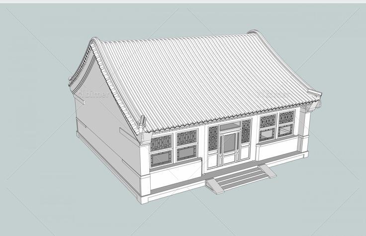 四合院厢房(38792)su模型下载