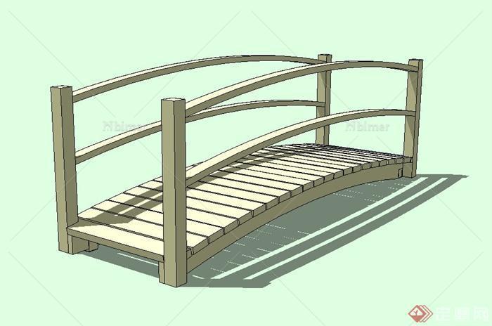 木质拱桥设计SU模型[原创]