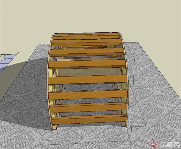 某现代瑜伽舒展器设计SU模型