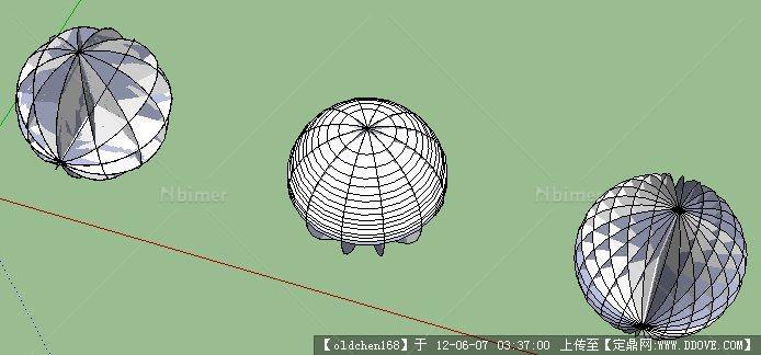 球体结构练习Sketchup