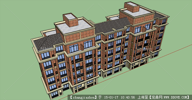 多层住宅楼设计su模型