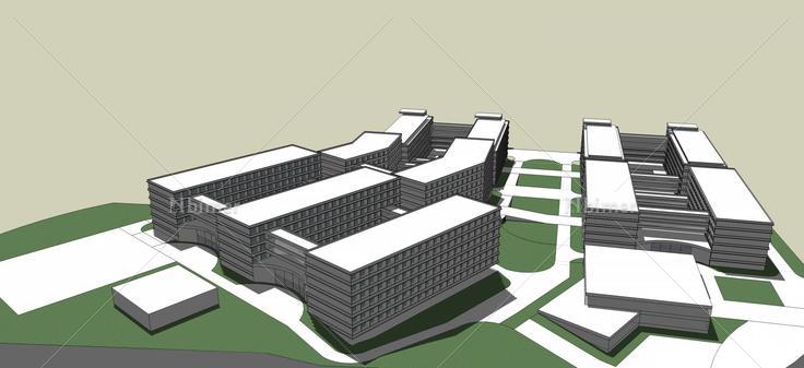 现代风格学院(55108)su模型下载