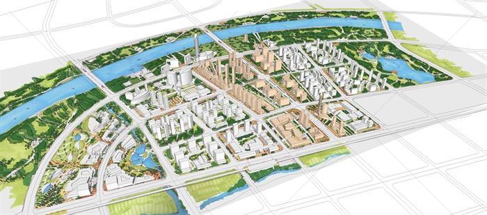 居住区规划设计方案（SU模型+CAD方案+JPG效果图