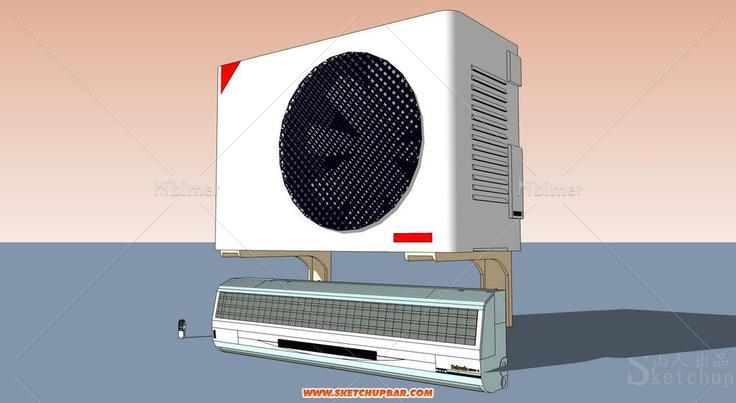 分享模型——挂式空调机全套