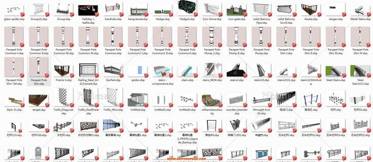 自己从到处收集来的各种栏杆楼梯，收集了挺久跟