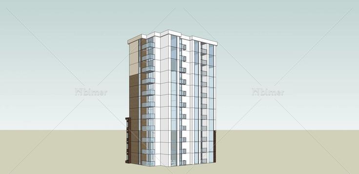 现代高层住宅楼(36356)su模型下载