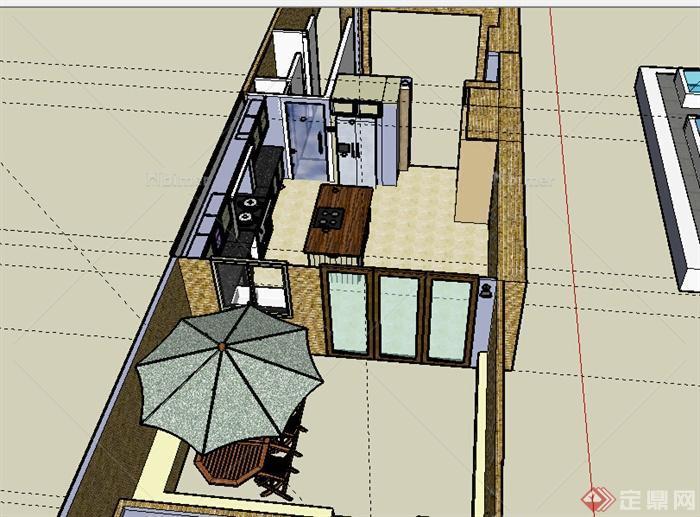 某室内住宅空间设计SU模型参考