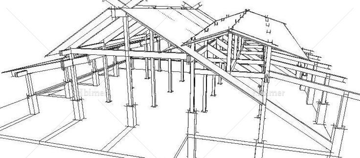 建筑结构Sketchup模型