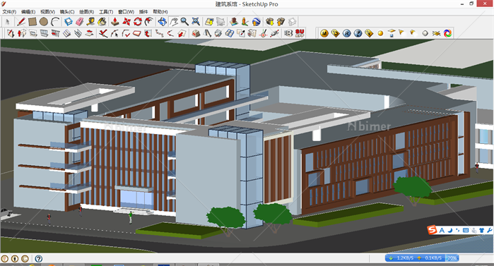 某建筑系学生建筑场馆方案设计CAD和SU模型[原创