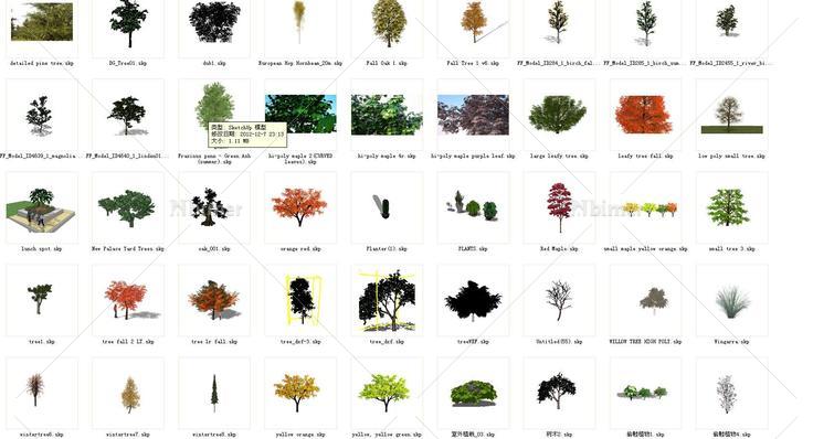 108树，3D树(89198)su模型下载