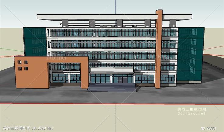 现代建筑商业住宅楼模型(5)