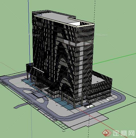 某现代酒店建筑设计方案SU模型28