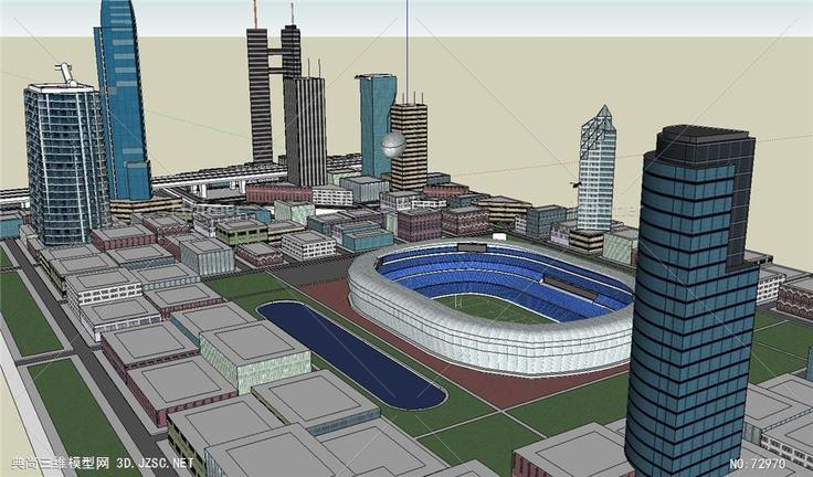 城市规划城市设计Sketchup模型ApolloBeach