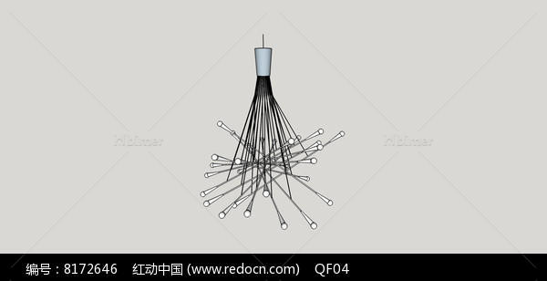 拼接吊灯模型