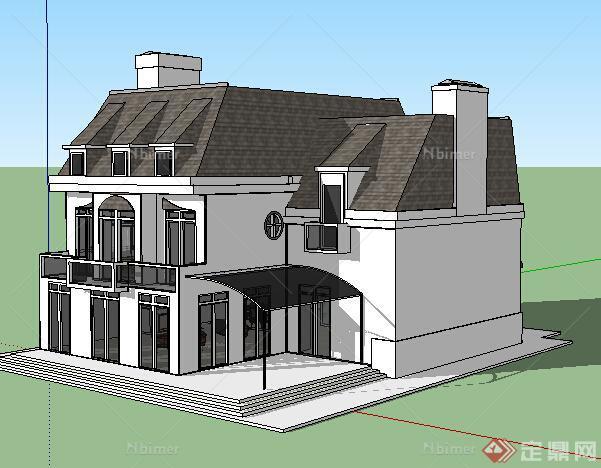 某欧式别墅建筑设计方案su模型5