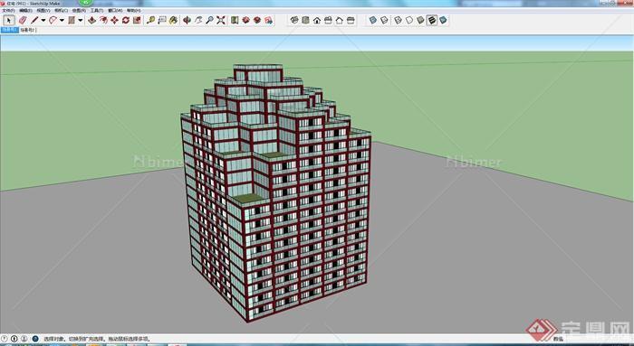某住宅楼建筑设计SU模型(2)