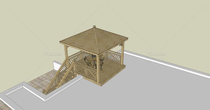 楼梯及凉亭(34631)su模型下载