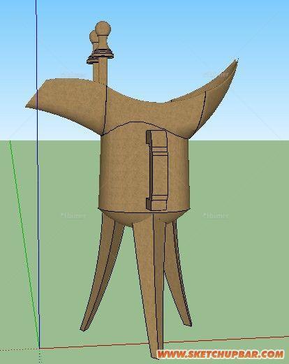 中国古代酒樽的模型