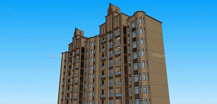 高层住宅楼(41800)su模型下载