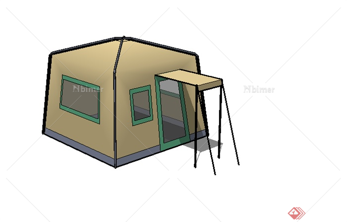 某个户外帐篷设计SU模型素材