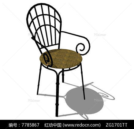 欧式造型靠椅SU