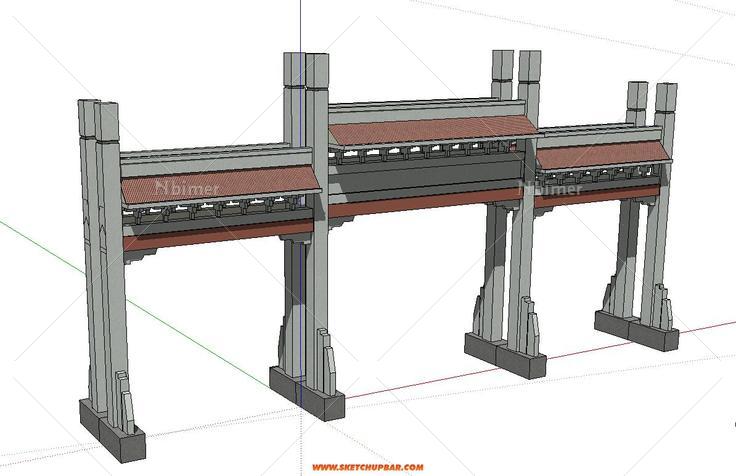 古建牌坊模型