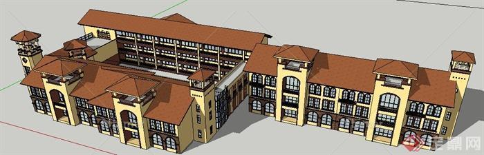 某简欧办公楼建筑设计SU模型