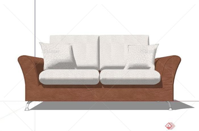 现代简约双人沙发设计SU模型[原创]