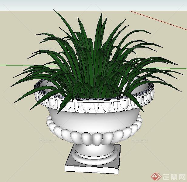 欧式经典花钵su模型[原创]