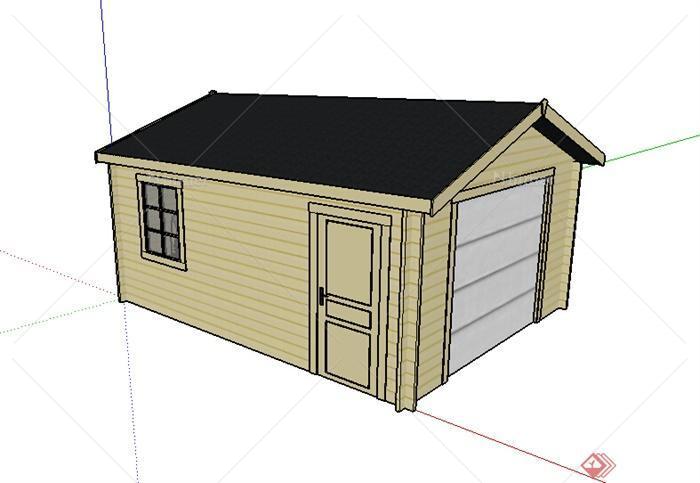 某小型单层居住民房设计SU模型