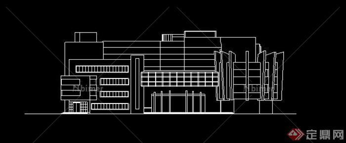 某学校现代建筑系馆教学楼建筑设计su模型(含方案