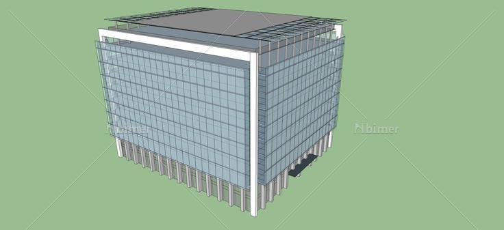 现代风格办公楼(52327)su模型下载