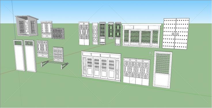 一些古建模型构建-古门窗大集合，希望大家喜欢。