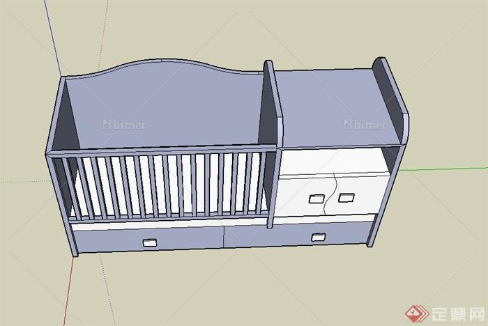 某婴儿床设计SU模型