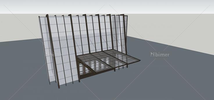 建筑构件--雨棚(71380)su模型下载