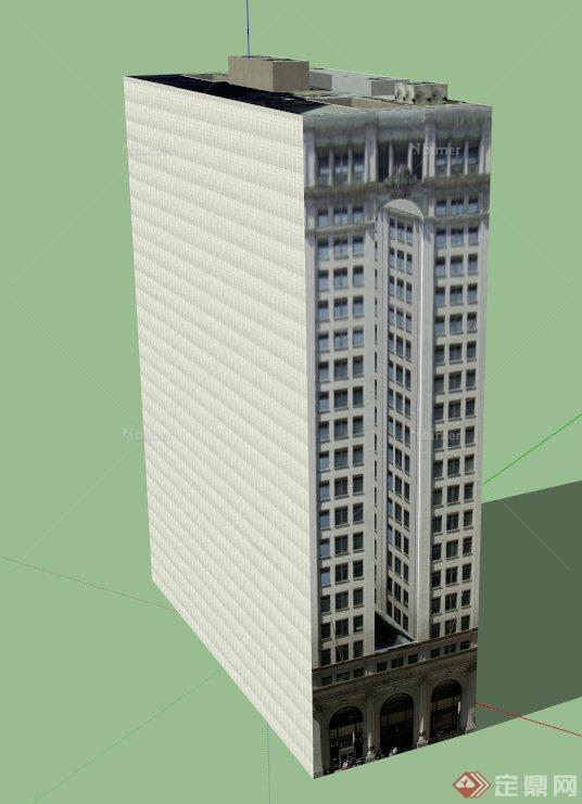某高层简约办公楼建筑设计SU模型