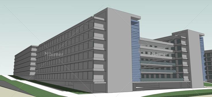 现代风格学院(55108)su模型下载