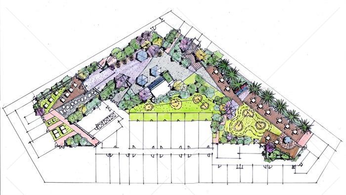 澳门金都酒店现代风格屋顶花园景观规划设计CAD方