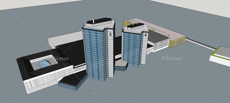 现代城市商业综合体(81834)su模型下载