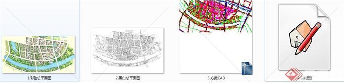 某城市设计sketchup模型、cad、JPG总图[原创]