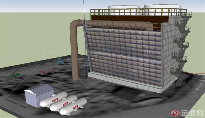 某地涡轮工业建筑设计SU模型