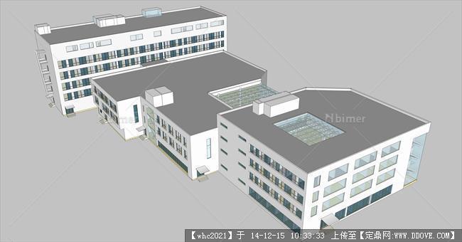 某地中型医院建筑设计su精致模型