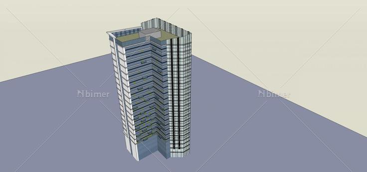 现代高层办公楼(70239)su模型下载