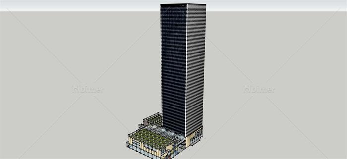 现代风格商业办公楼终极版建筑设计su模型[原创]