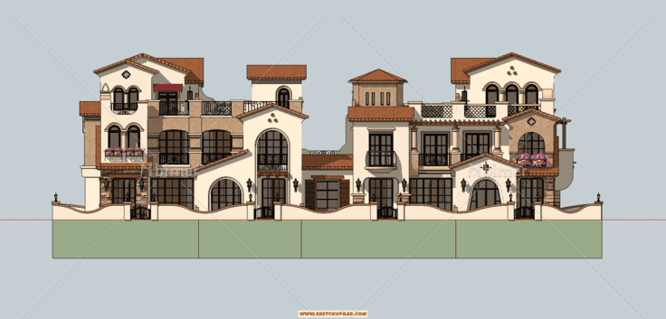 西班牙风格联排别墅