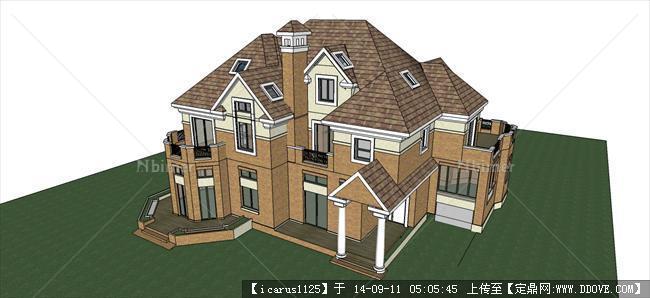 英式住宅建筑设计方案su模型