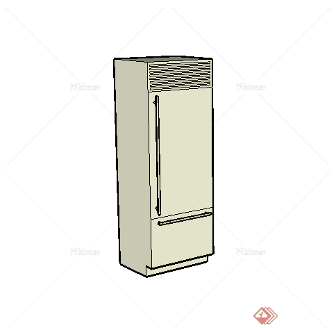 某现代风格厨卫柜子设计SU模型