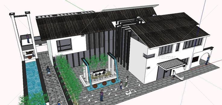 公建  新中式(158429)su模型下载